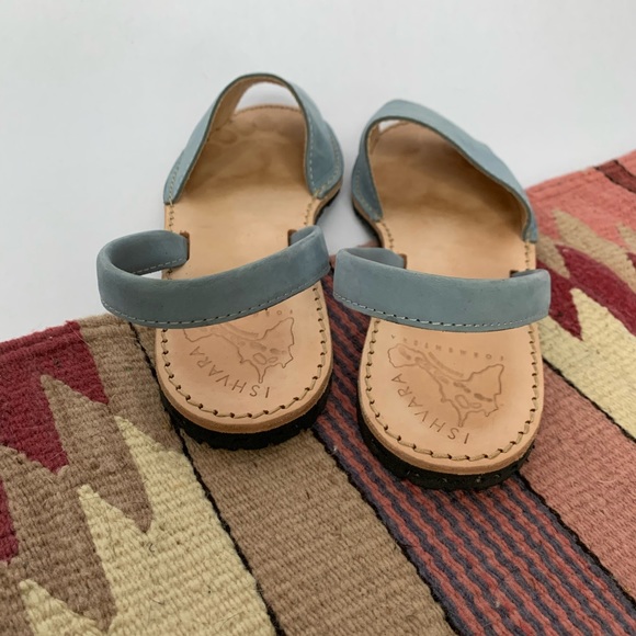 Ishvara Blue Suede Slingback Slides Sandals 39 - Picture 4 of 5